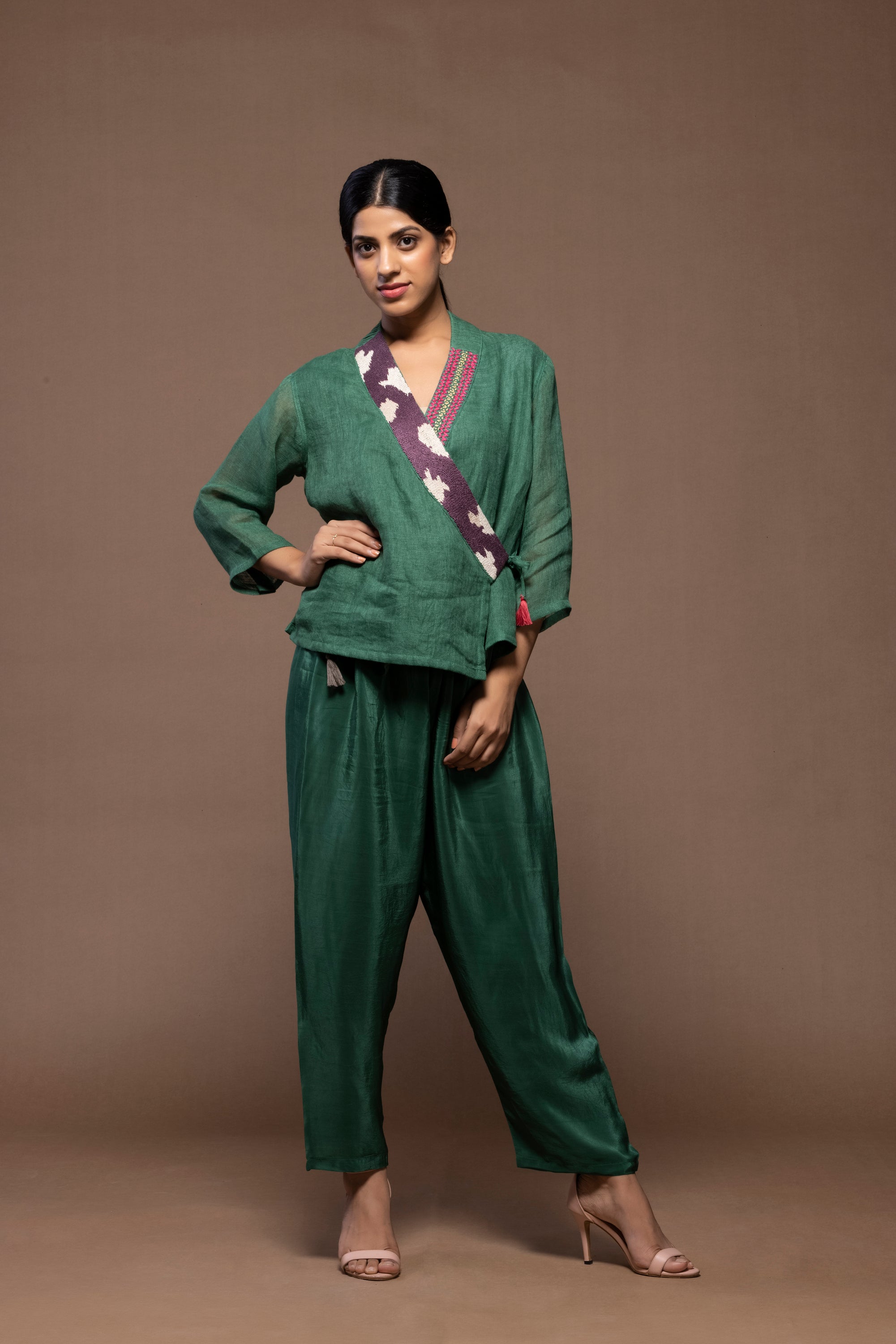 breathable summer ribbon shoulder top for women