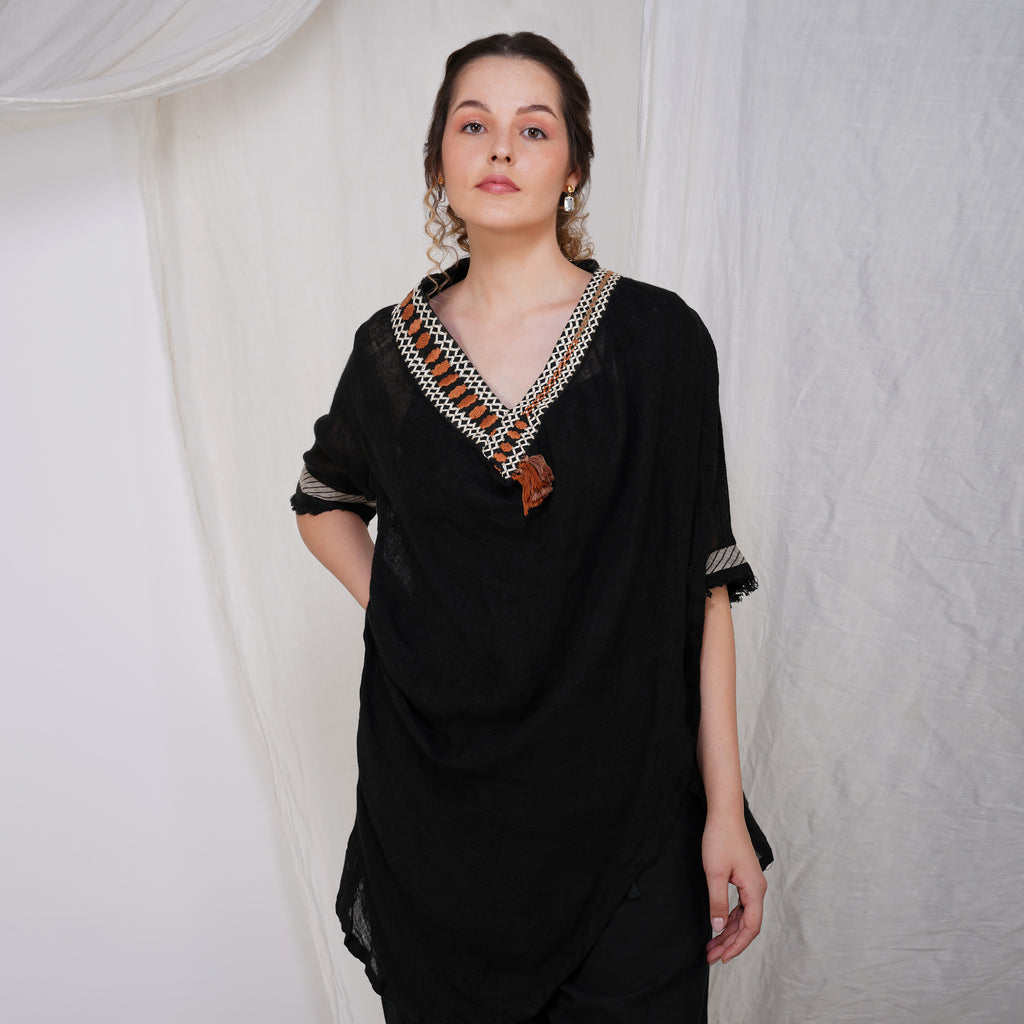 Turkish Wrap Jacket | Co-Ord Set | Handcrafted Linen Elegance | VIVIR