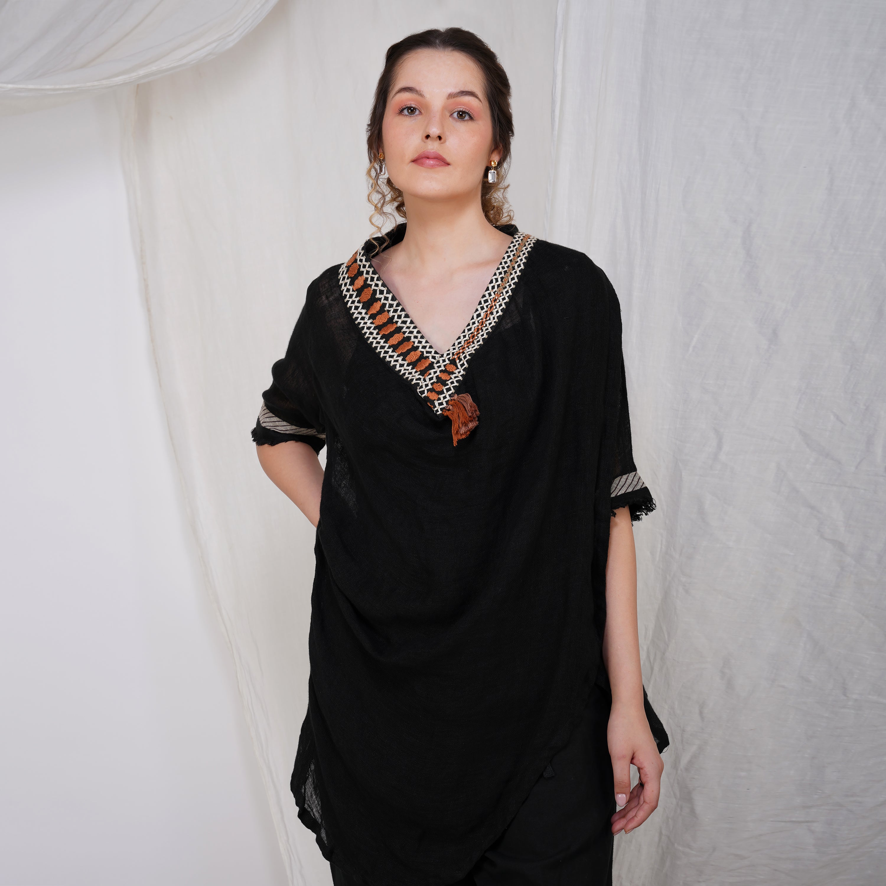 Turkish Wrap Jacket | Co-Ord Set | Handcrafted Linen Elegance | VIVIR