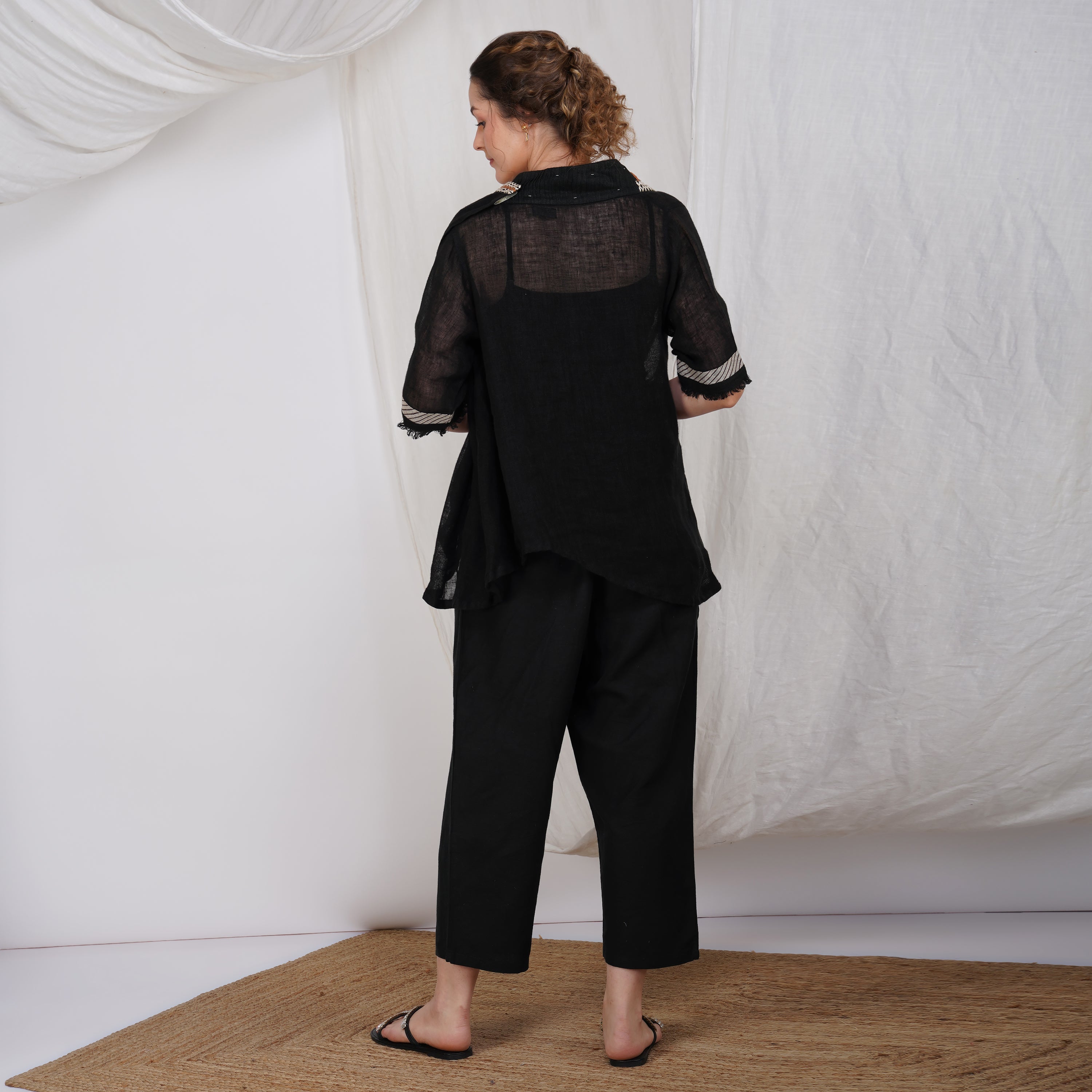 Turkish Wrap Jacket | Co-Ord Set | Handcrafted Linen Elegance | VIVIR