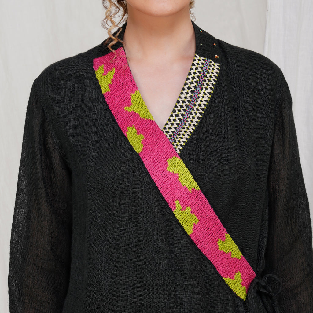 breathable summer ribbon shoulder top for women