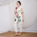 V-Neck Embroidered Dress – Elegant Handcrafted Linen | VIVIR