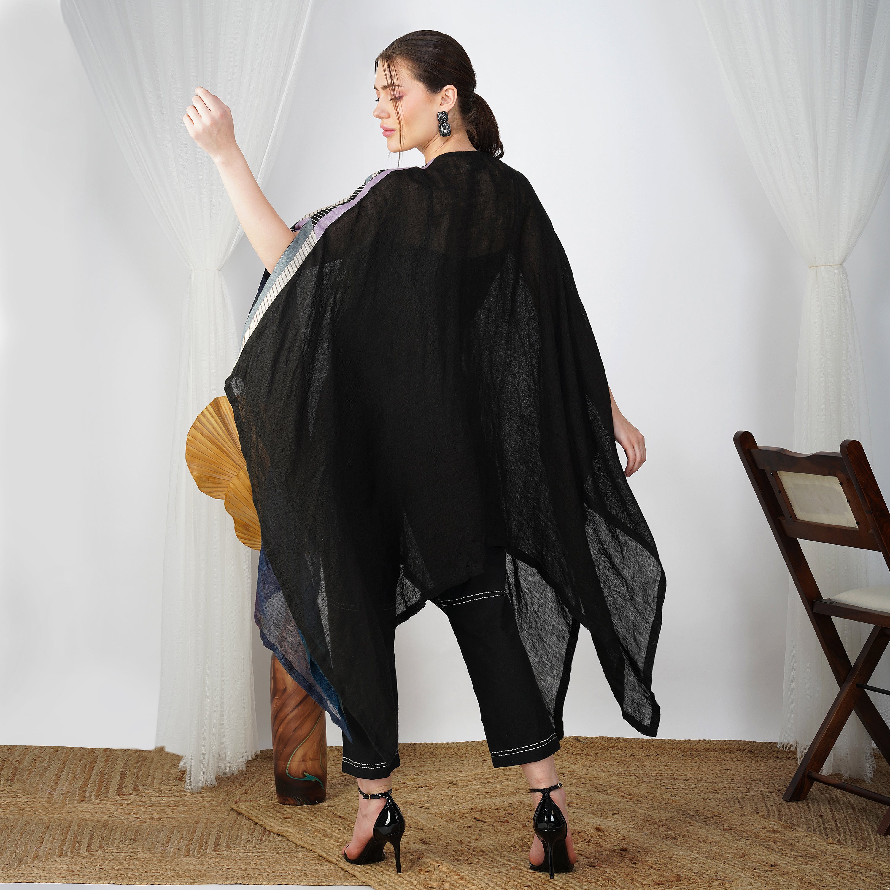 Digital Print Jacket Dress Set – Women's Handcrafted Linen | VIVIR