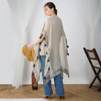 Block Print Kaftan Dress Set – Handcrafted Linen Ensemble | VIVIR