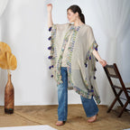 Block Print Kaftan Dress Set – Handcrafted Linen Ensemble | VIVIR