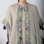 Block Print Kaftan Dress Set – Handcrafted Linen Ensemble | VIVIR