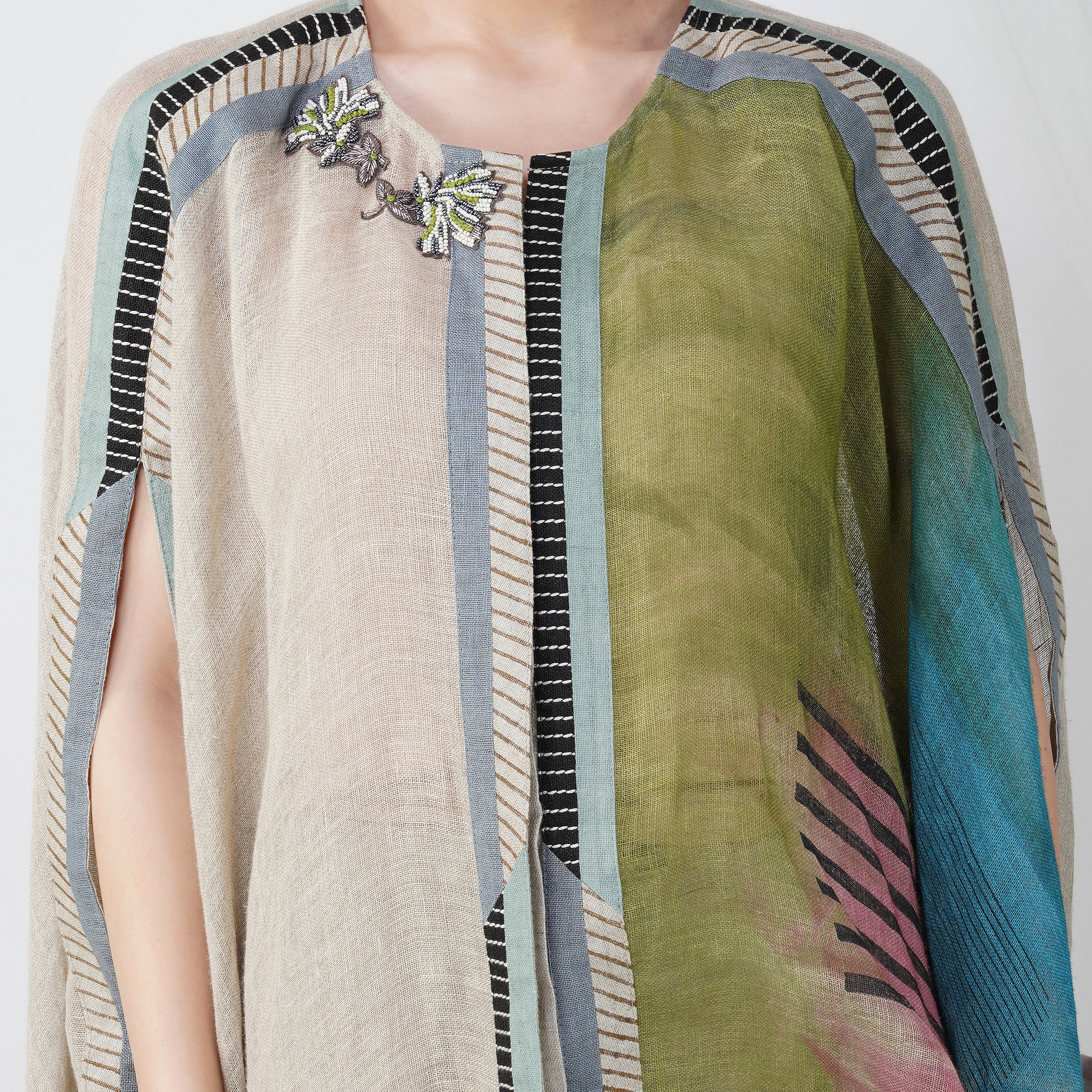 Digital Print Jacket Dress Set – Women's Handcrafted Linen | VIVIR