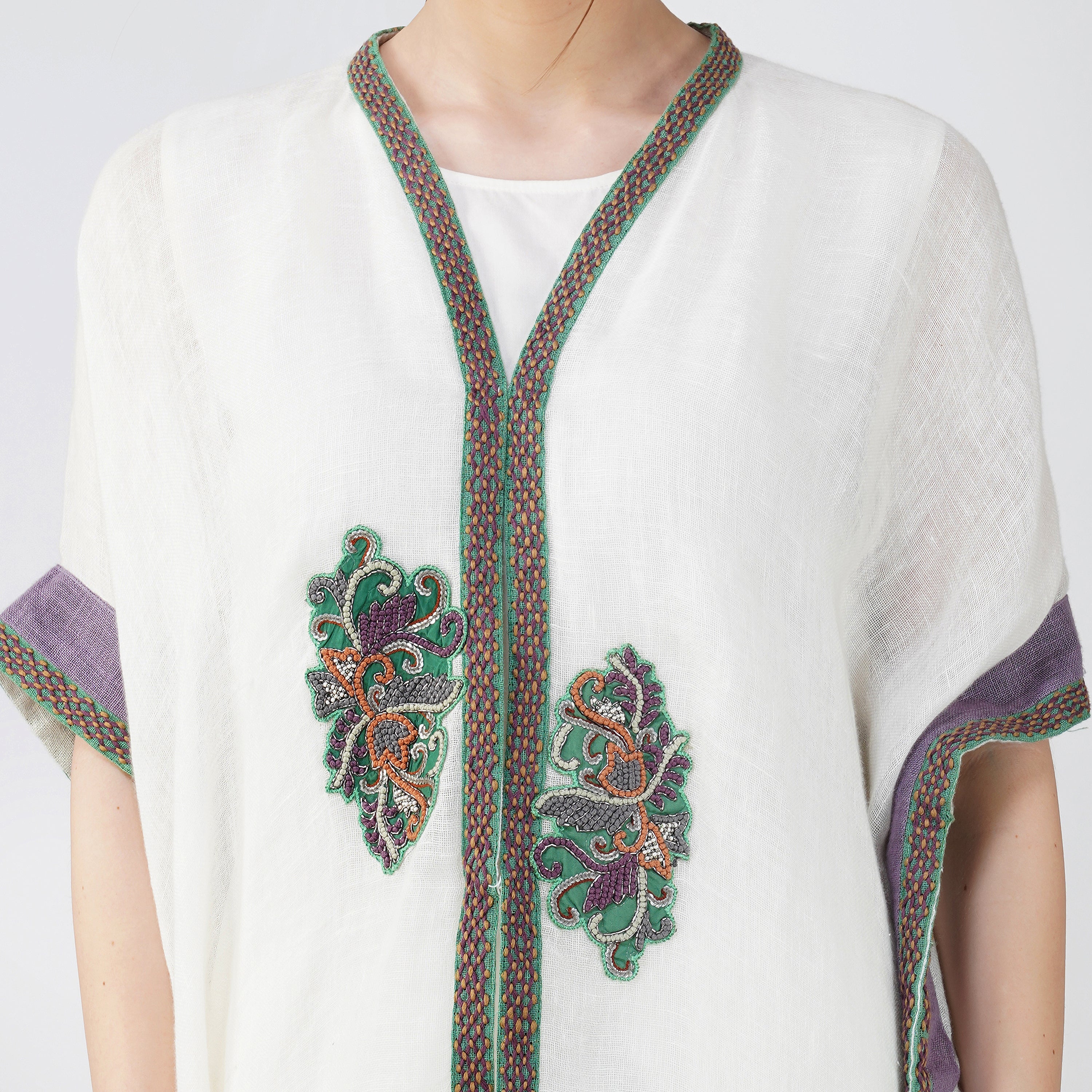 White Front Open Jacket with Lungi Set – Elegant Traditional Ensemble | VIVIR