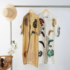 V-Neck Embroidered Dress – Elegant Handcrafted Linen | VIVIR