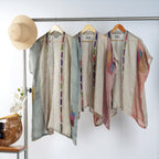 Pearl-Striped Shrug with Anchor Detailing  – Premium Handcrafted Linen Fashion | VIVIR
