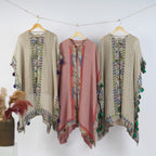 Block Print Kaftan Dress Set – Handcrafted Linen Ensemble | VIVIR