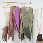 Pearl Embellished Resortwear Jacket Set – Premium Handcrafted Linen Fashion | VIVIR