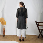 Asymmetrical Pearl Dress | Co-Ord Set - Premium Handcrafted Linen Fashion | VIVIR