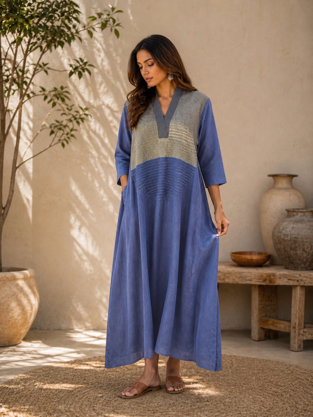 Chic Circle Detail Tunic Set