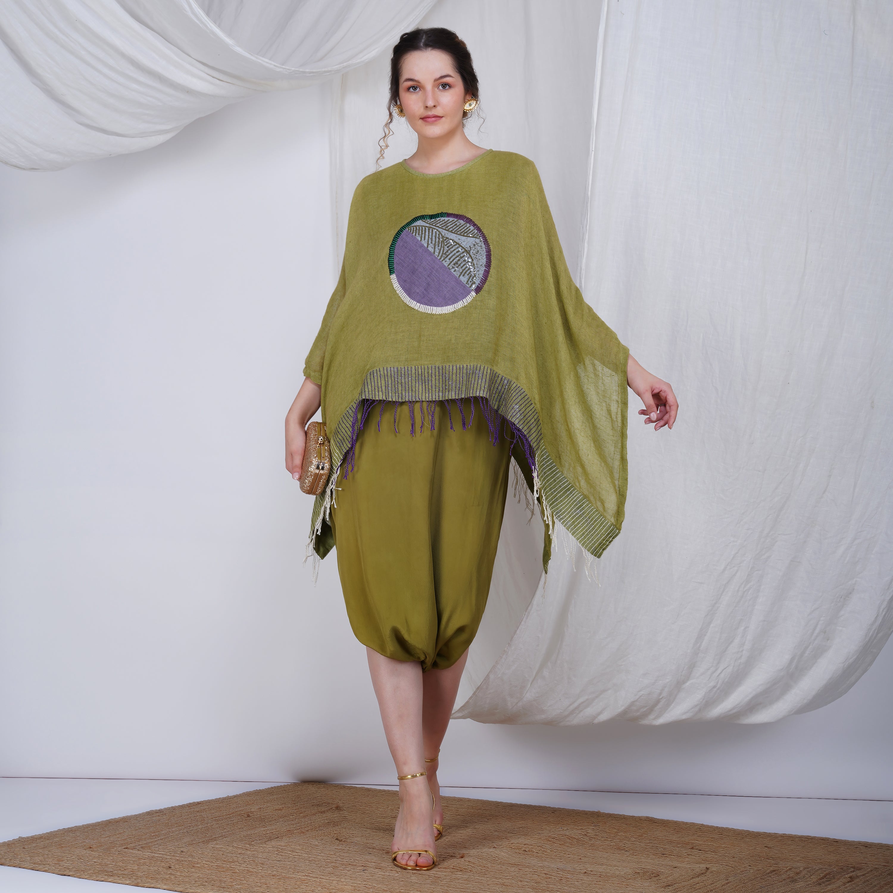 Circle Embroidery One Piece Jumpsuit  