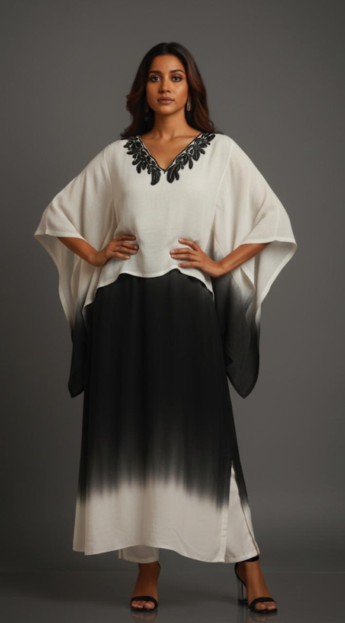 Dual-Tone Motif Dress
